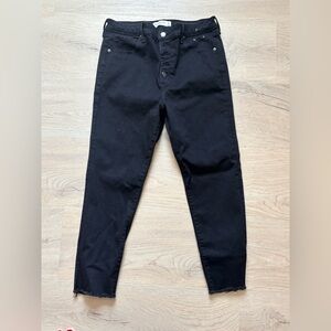 Abercrombie & Fitch Black Super Skinny Ankle High Rise Jeans Sz 32 / 14S GUC